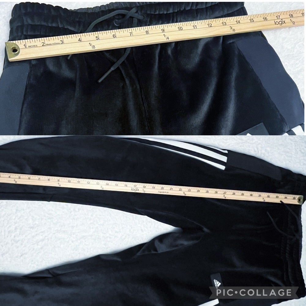 Men’s RARE Adidas NWT Medium Future Icons Ribbed Hoodie/Pants Velour Set - Picture 14 of 15